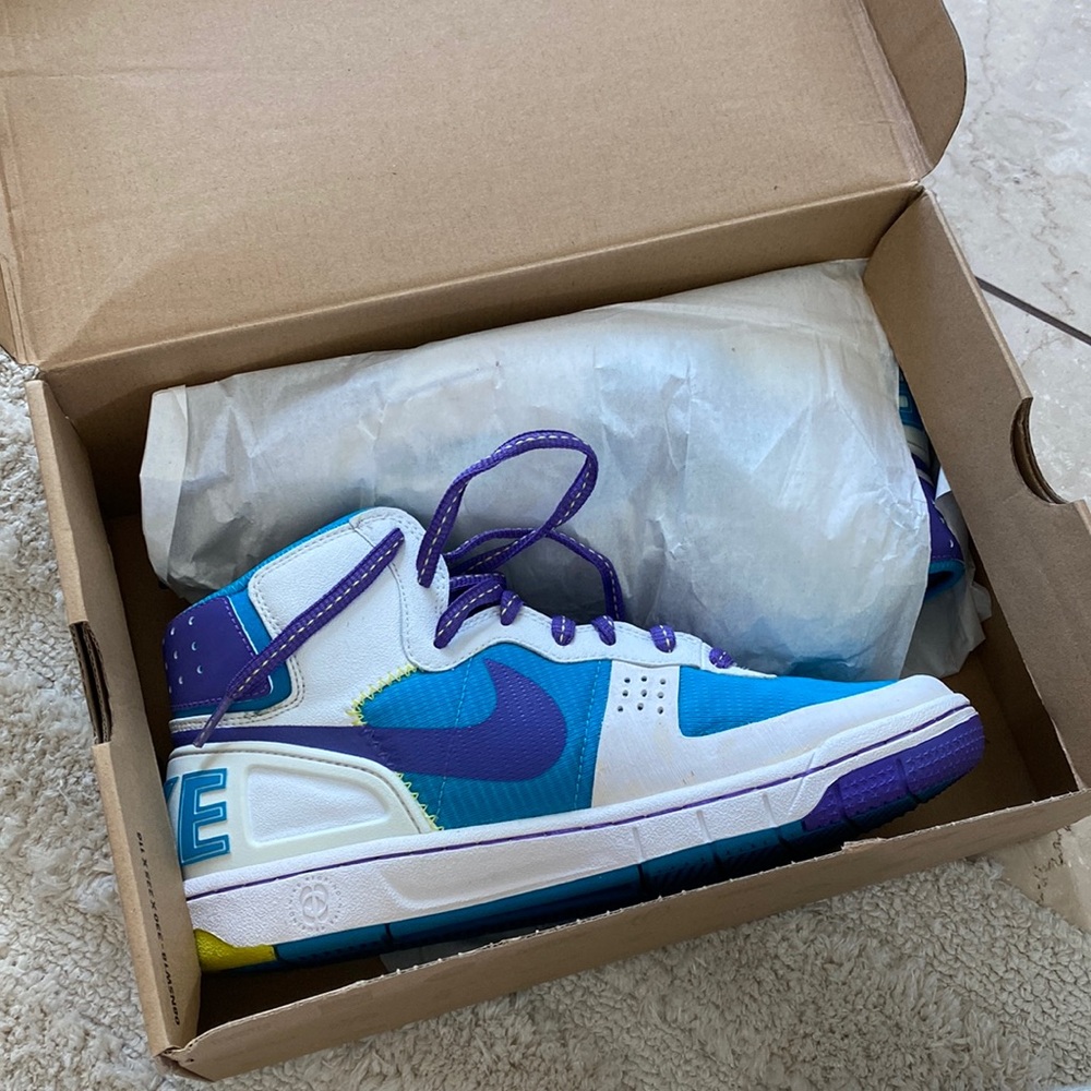 Nike 2009 Terminator Hybrid Basketball Sneaker 344647 451 Blue Purple White